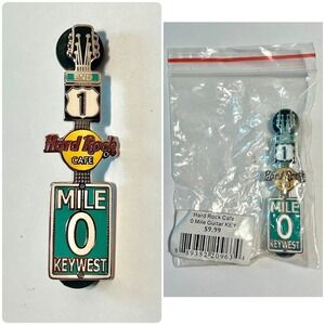 Hard Rock Cafe Key West 0 Mile Guitar Pin – End of US 1 – New in Original Bag